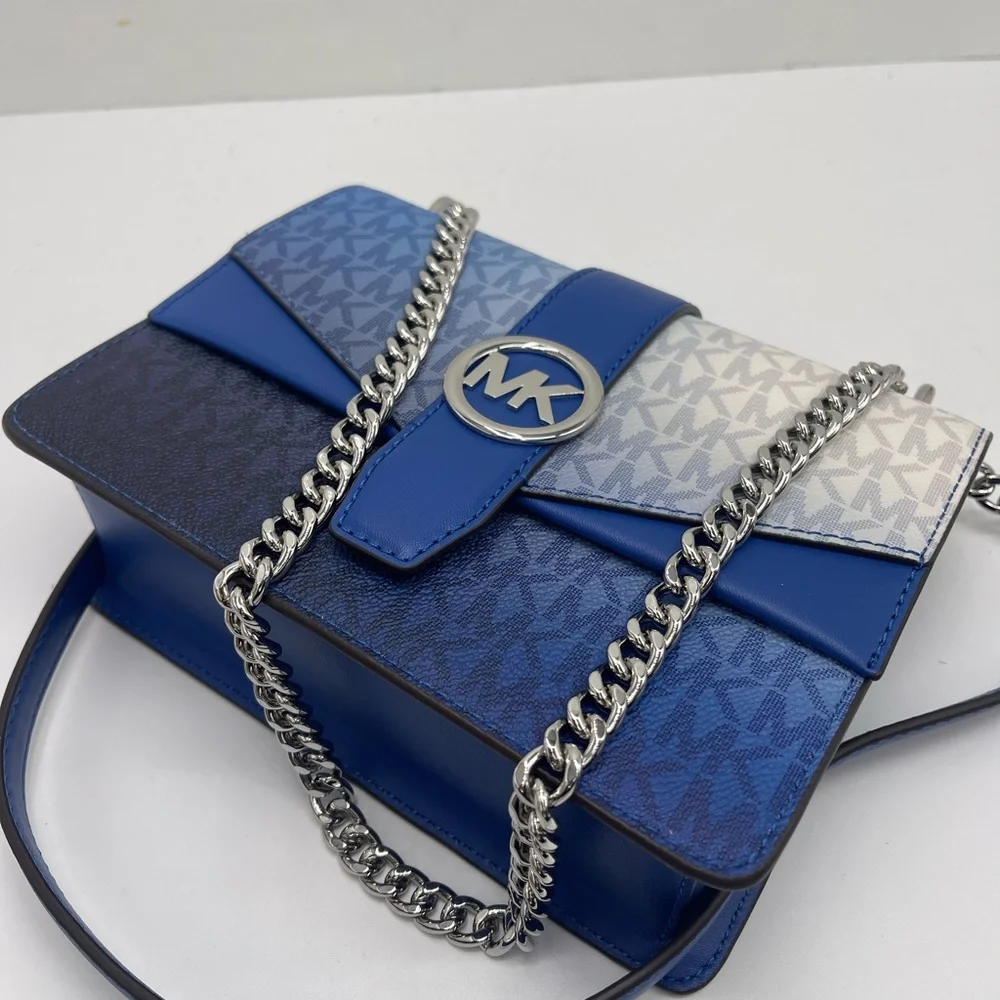 Michael Kors Greenwich Sm Ombré Color-Block Signature Logo Flap Crossbody XBODY